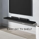 STOREMIC Floating Shelves Black 60cm Set of 2 Modern Wall Shelves 60X17X3 cm view 3