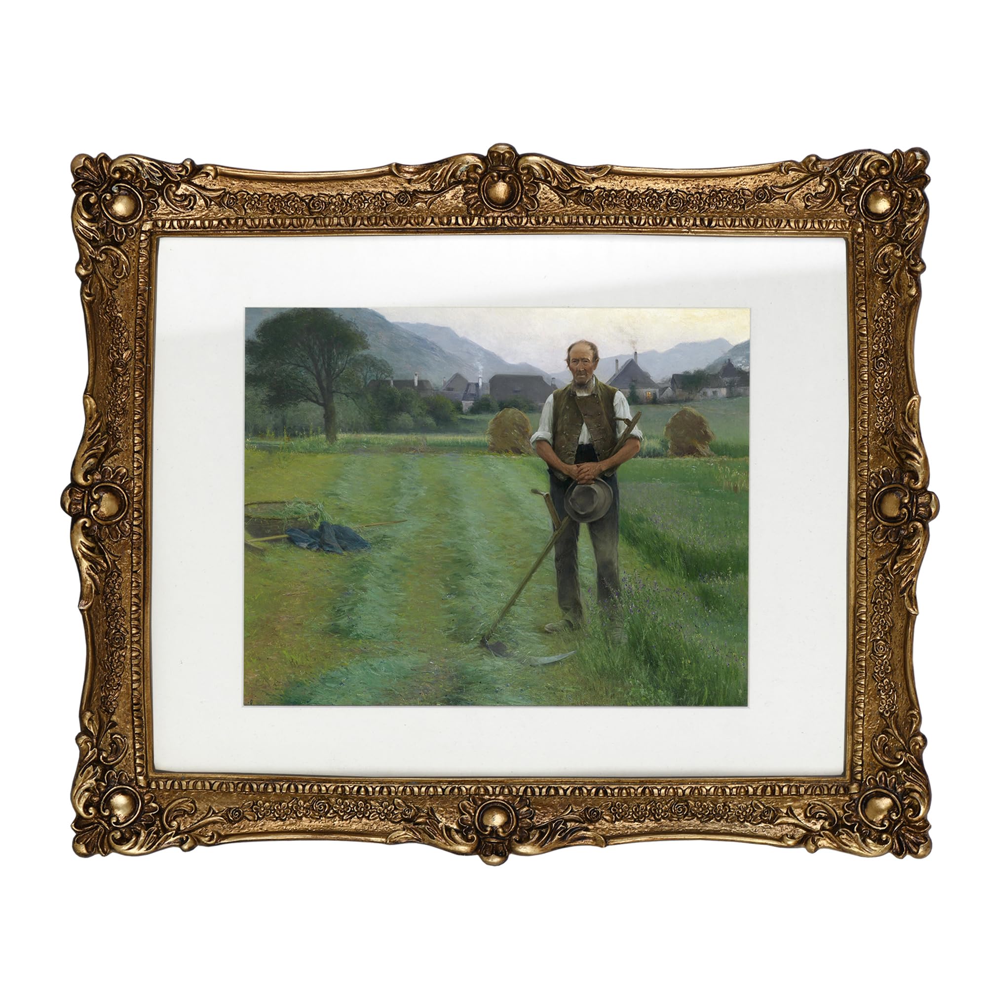 OIGUMR Vintage Gold Picture Frame Ornate Frame 11x14inch/27.9x35.5 cm Picture Frame Gold Made of Glass, Resin