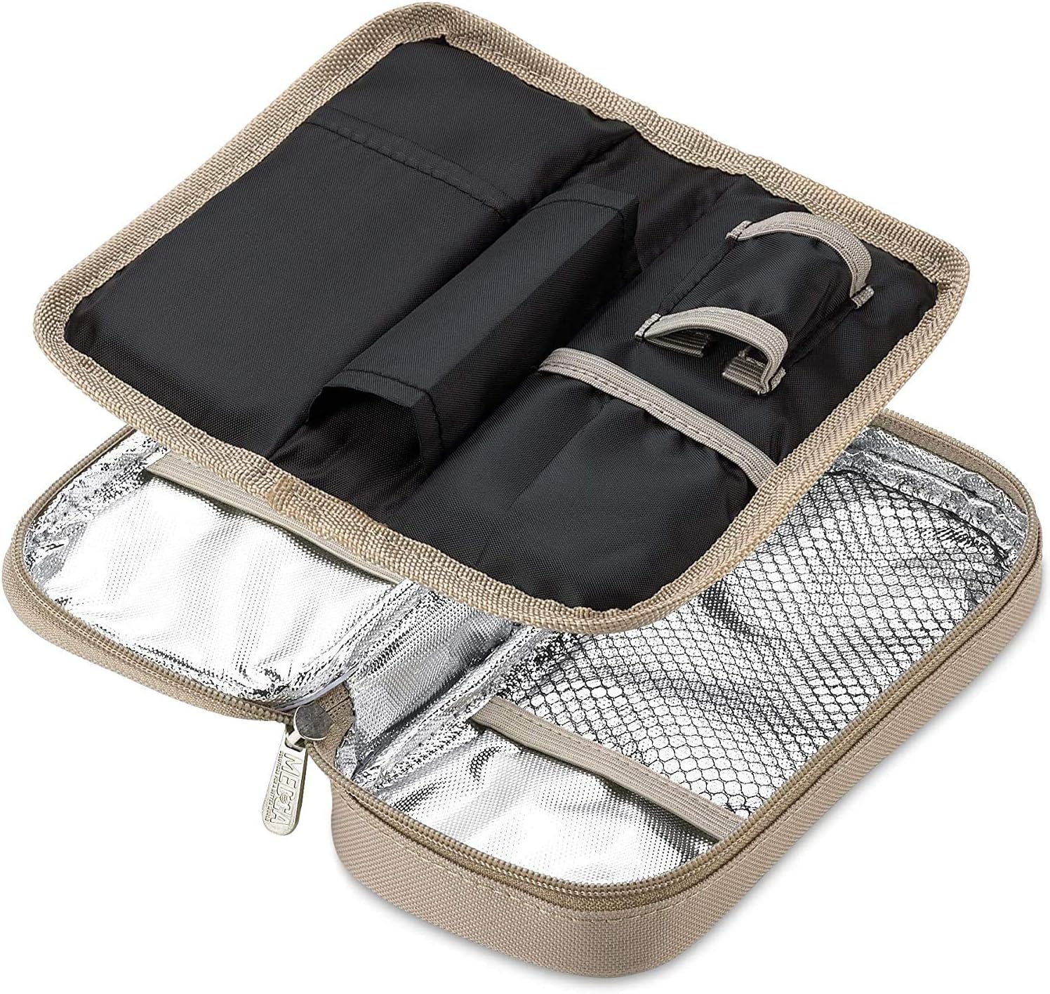 Insulin Cooler Travel Cases - (Pack of 2) Insulated Portable Diabetic Pouches with 4 Gel Ice Packs Reusable Lightweight & Durable Organizer Bag Coolers for Medications Diabetes Supplies: Health & Personal Care