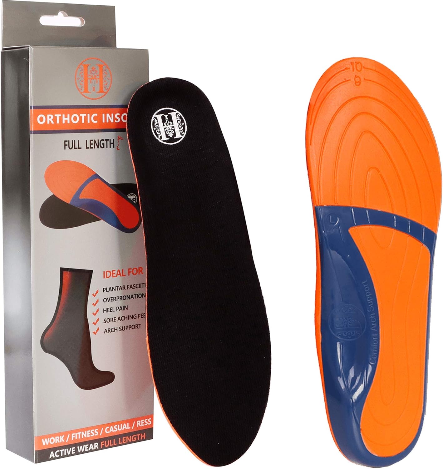 Shoe Inserts for Men Women, Memory Foam Orthotic Shoe
