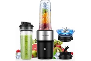 SHARDOR Smoothie Blender 900W Personal Blender with 2 * 24Oz BPA-Free Portable Cups Smoothie Maker Detachable 6-leaf Blade Mi