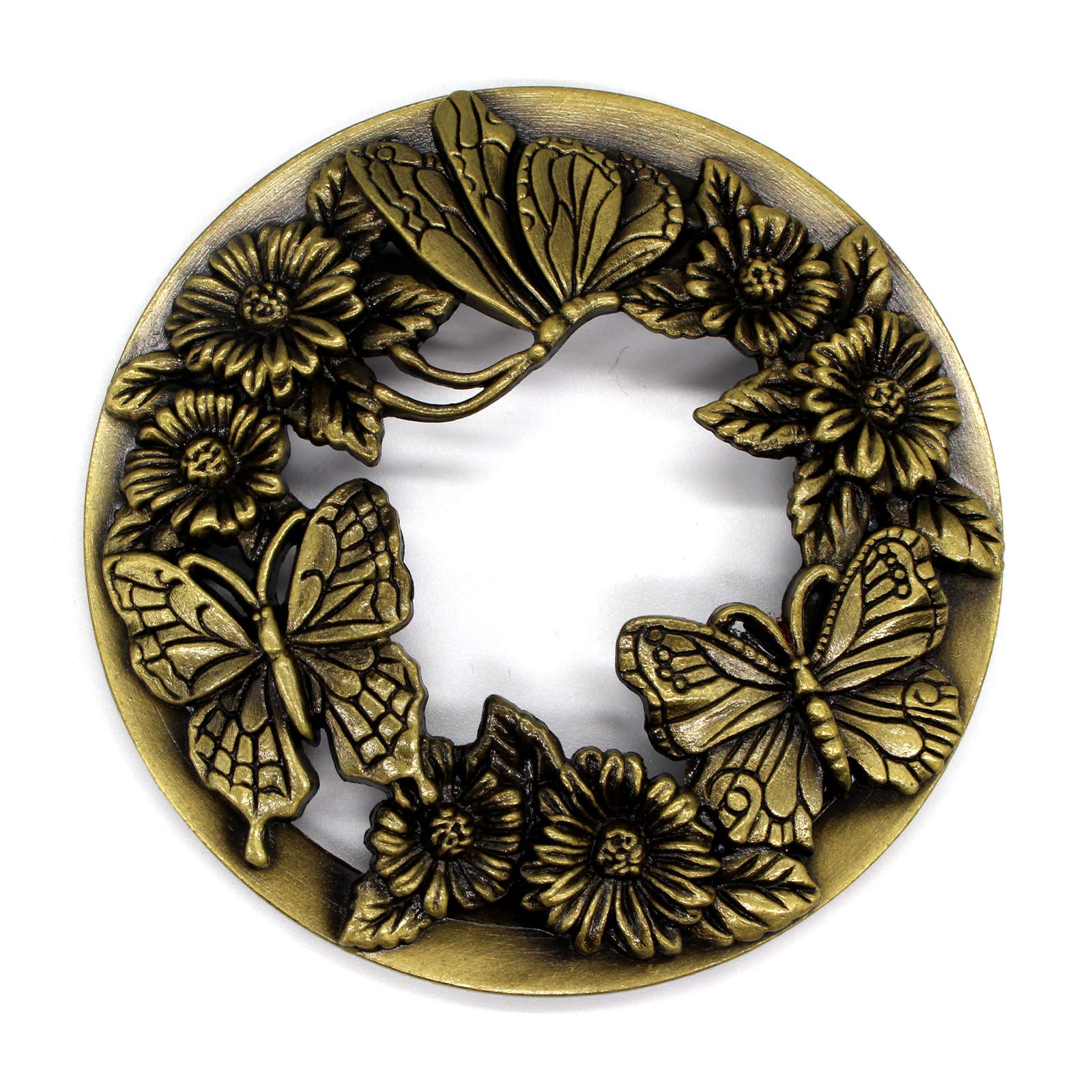 Hion Scented Candle Topper Illuma Lid Jars Cover Shade Sleeves, Help Burn More Evenly, Candle Accessories Decorations Increases Atmosphere Party Gifts for Women(Butterfly Golden)