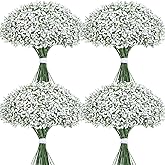 Yastouay Babys Breath Artificial Flowers, 30 Pcs White Baby Breath Flowers Artificial Bulk, Real Touch Fake Babys Breath Gypsophila for Wedding Party Bouquet Floral Arrangement Home Decor
