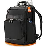 EVERKI Onyx Business Travel Backpack with Laptop Compartment, Black - 25 L | Ballistic nylon with leather accents, RFID-blocking pocket, hard-shell sunglasses case, Corner-Guard protection