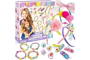 Cheffun DIY Hair Accessories for Girls Toys Age 6-8, Make Your Own Fashion Headbands Arts & Crafts Christmas Birthday Gift for Girls Ages 5-12 8-12 Year Old Girl, Girls Hair Accessories