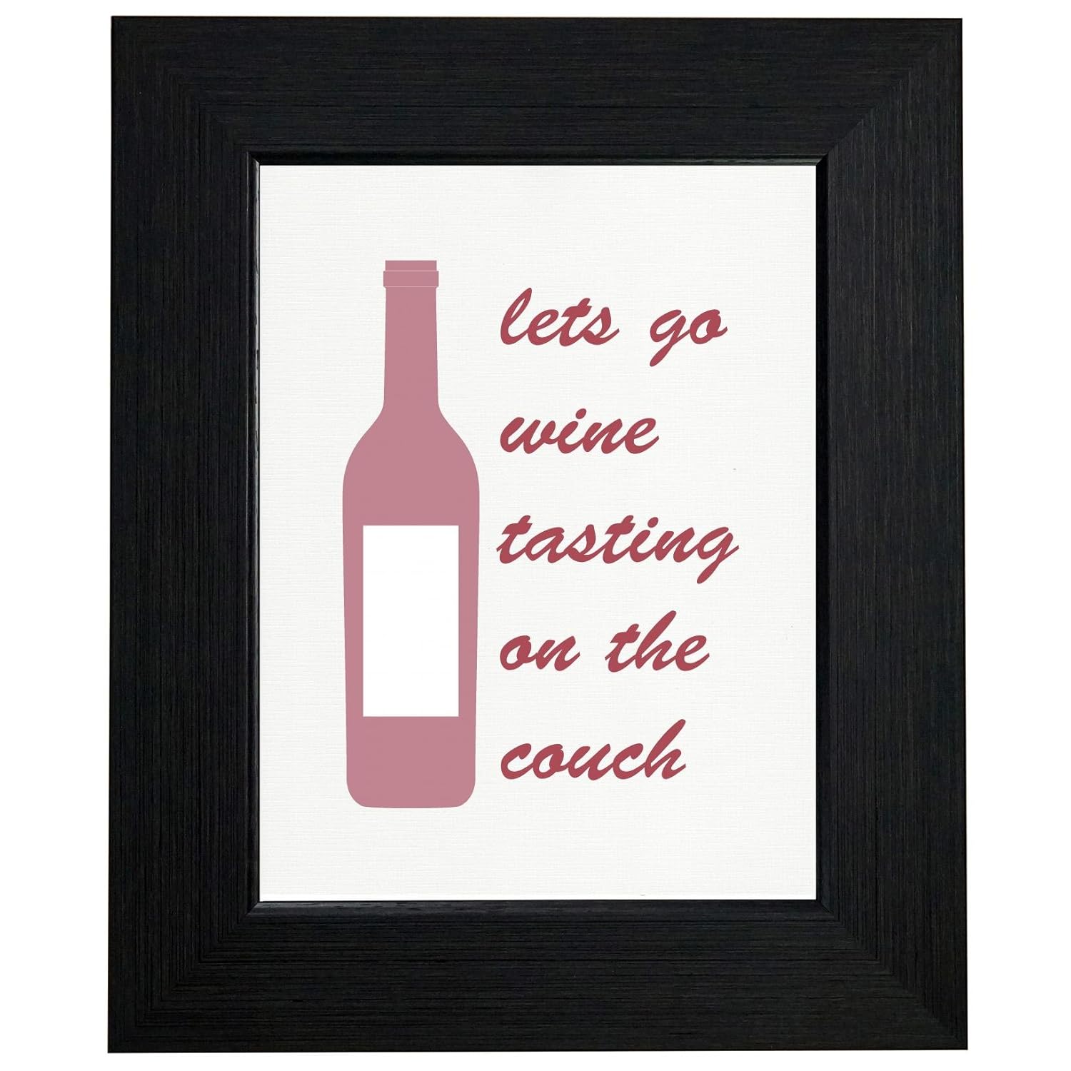 Amazon Com Royal Prints Let S Go Wine Tasting On The Couch Framed