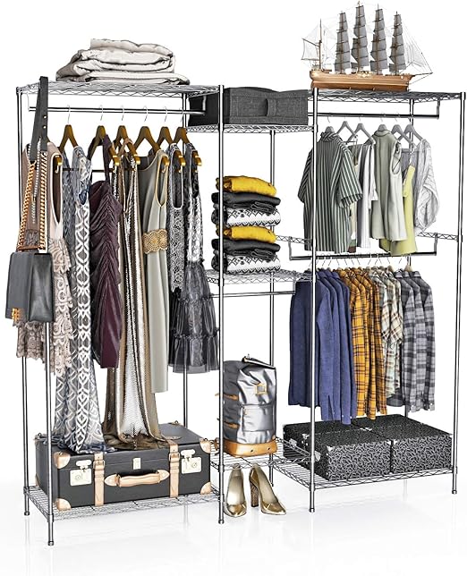 VIPEK 5 Tiers Wire Garment Rack Heavy Duty Clothes Rack