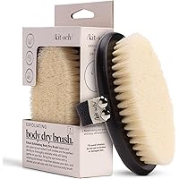 Kitsch Dry Brushing Body Brush & Body Scrub – Soft Vegan Bristles for Lymphatic Drainage, Cellulite, Dry Skin Removal & Blood