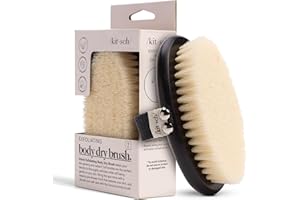 Kitsch Dry Brushing Body Brush & Body Scrub – Soft Vegan Bristles for Lymphatic Drainage, Cellulite, Dry Skin Removal & Blood