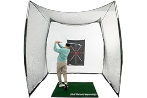 The Indoor Golf Shop - Hitting Net with Target Knotless Golf Net for Indoor and Outdoor Practice - Arrives Ready to Assemble and Use