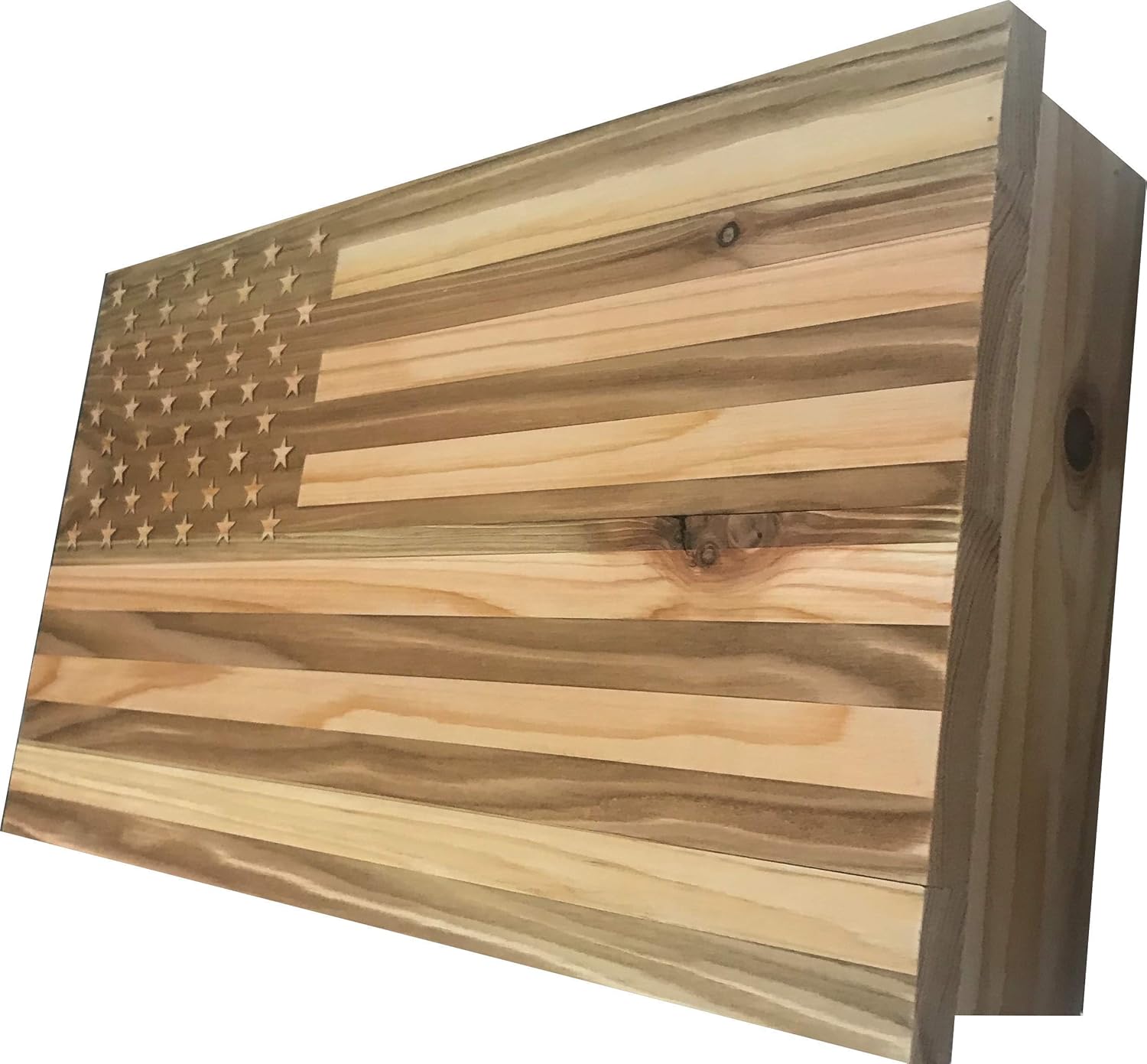 American Flag Concealed Gun Cabinet 