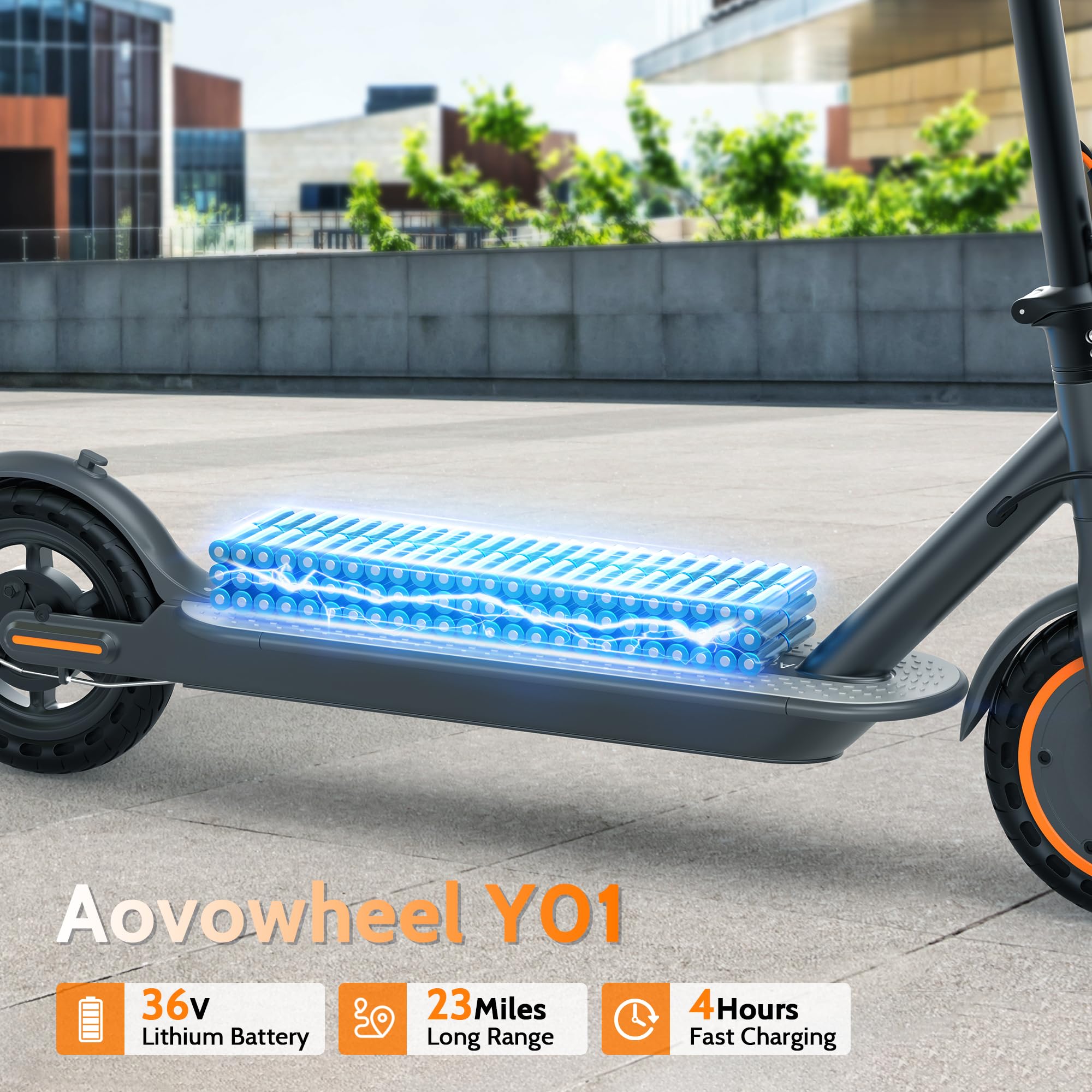 Electric Scooter for Adults, Folding E Scooter with 350W/500W Motor 16-24 Mph Top Speed, Max 15-60 Miles Long Range, 6.5''/8.5''/10''/14'' Solid Tires Commuting Scooters, Dual Brakes, APP