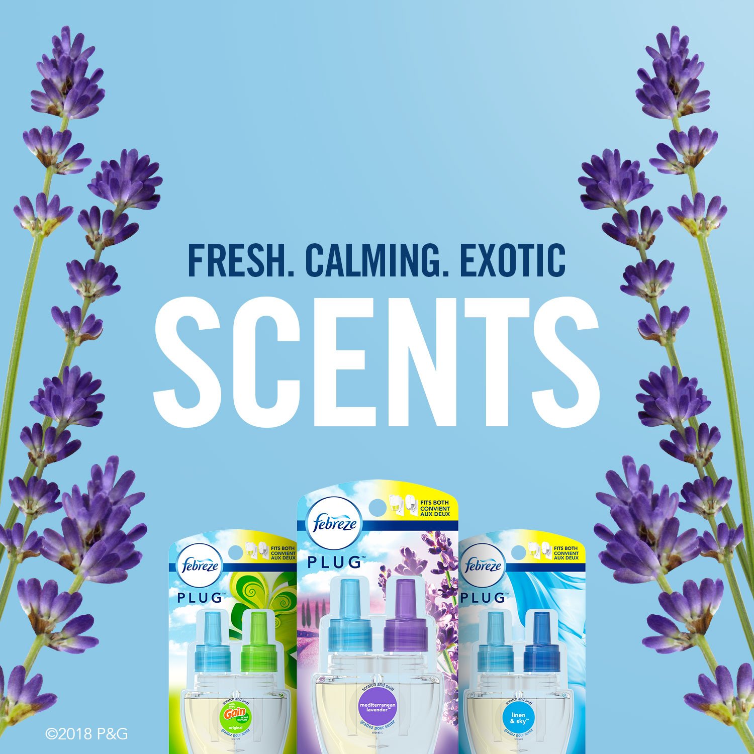 Febreze Plug In Air Freshener Scented Oil Refill, Gain Original Scent