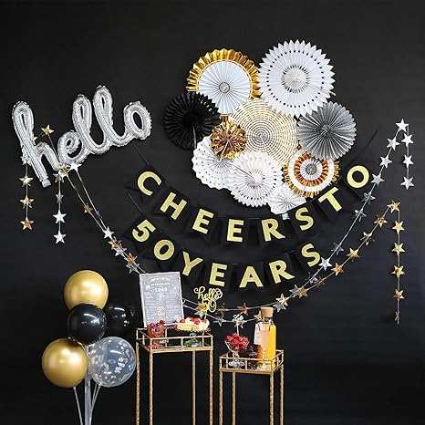 50th Birthday Decorations By Hombae 50th Anniversary Decorations