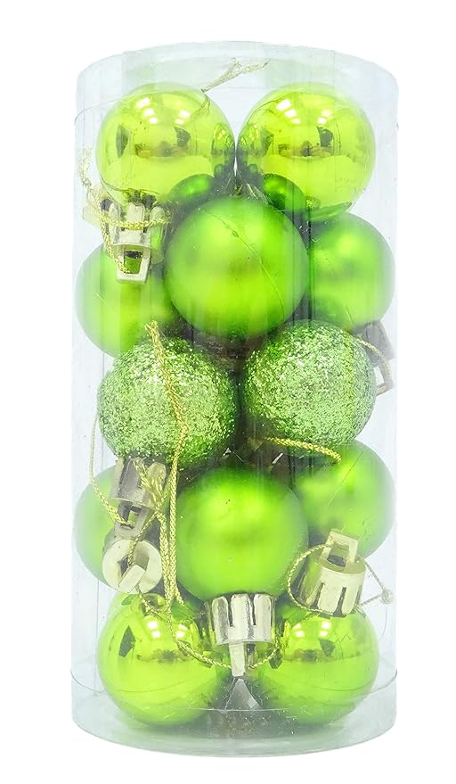 Christmas Concepts Pack Of 20 30mm Lime Green Baubles Small