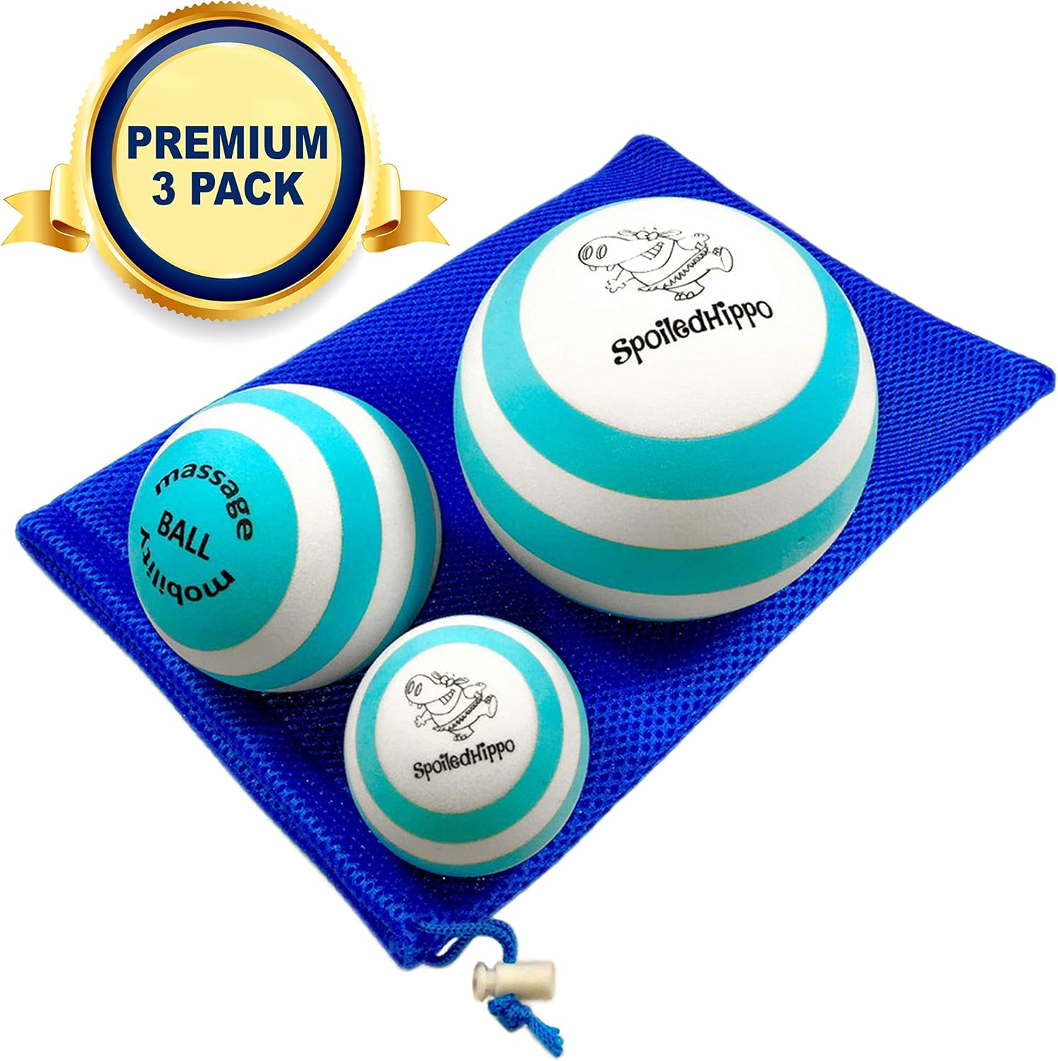 Massage Ball - 3 Set - Deep Tissue Massage Therapy, Myofascial Release, Trigger Point Massager - Muscle Pain Relief, Muscle Knots Foam Ball, Self Massage Physical Therapy Ball (GREEN/WHITE): Sports & Outdoors