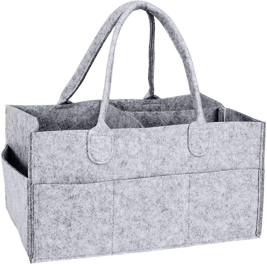 Baby Diaper Caddy Organizer - Large Waterproof Great for Changing Tables, Nursery Storage Bins and Baby Travel for All Diaper Sizes, Wipes, and Toys - Luxury Baby Shower Basket