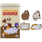 BioSwiss Bandages, Kitty Cats Shaped Self Adhesive Bandage Set, Latex Free, Sterile Wound Care, 50 Count