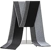 Lallier Men's Merino Wool Scarf, Long Winter Neckwear with Gift Box
