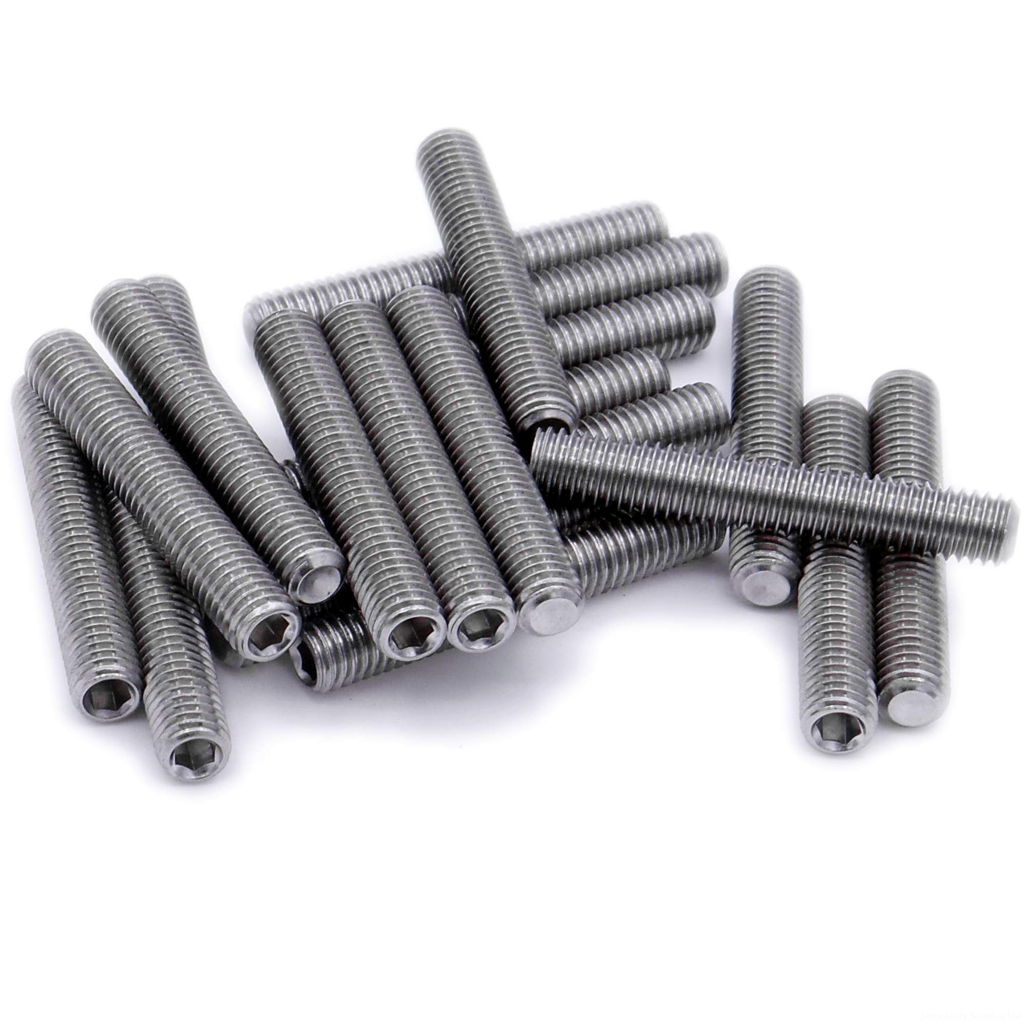 M2 (2mm x 12mm) Hex Socket Grub Screw (Cup Point) - Stainless Steel (A2) (Pack of 20)