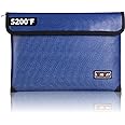Fireproof Document Bag - with 5200°F Heat Insulated, Waterproof Fireproof Bag with Zipper, 8 Layers of Functional Materials , Fireproof Money Bag for Cash/Documents/Valuables, Fire bag 11"x7.7"