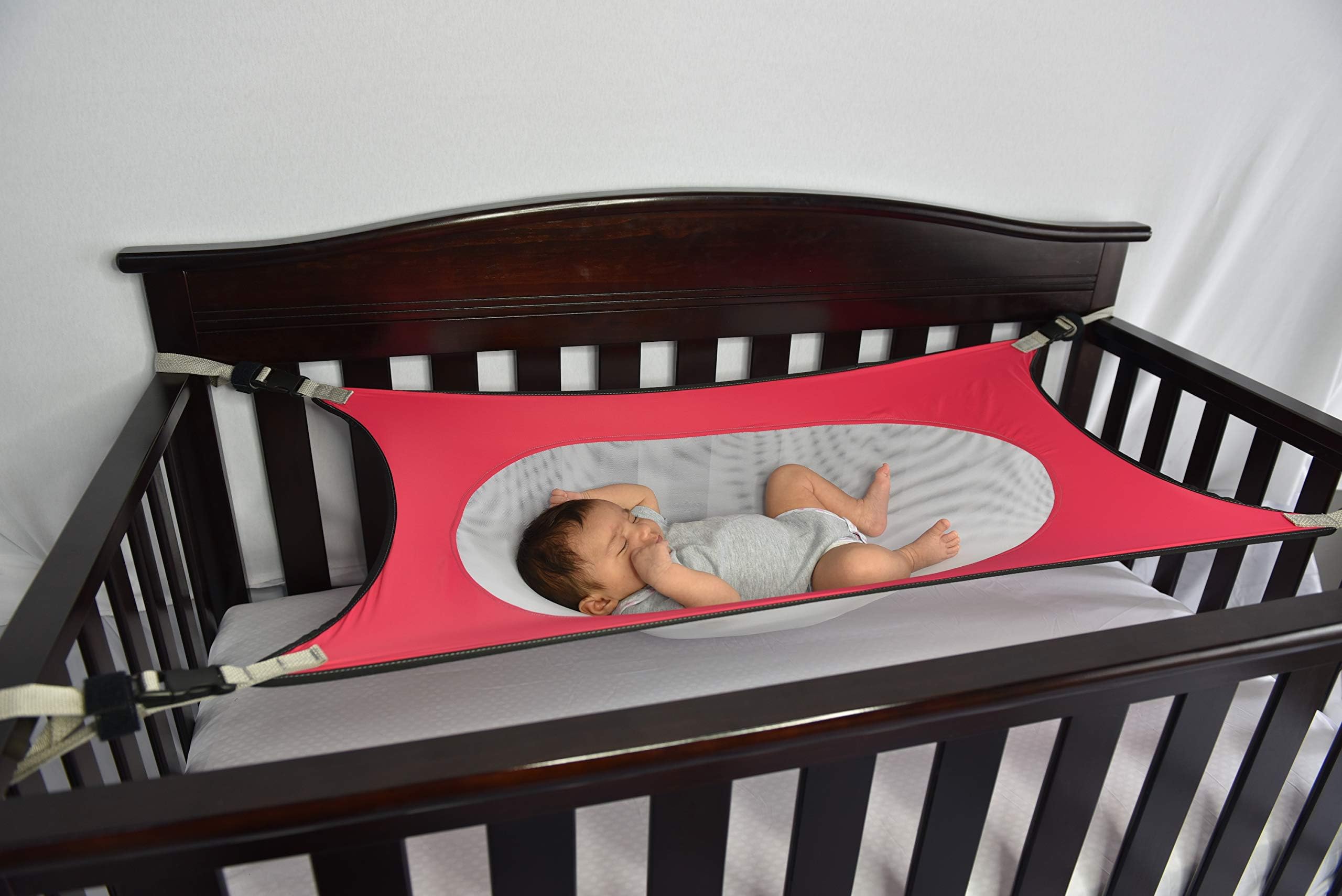 Crescent Womb Infant Safety Bed - Breathable & Strong Material That Mimics The Womb While Reducing The Environmental Risks Associated with Early Infancy, Pink
