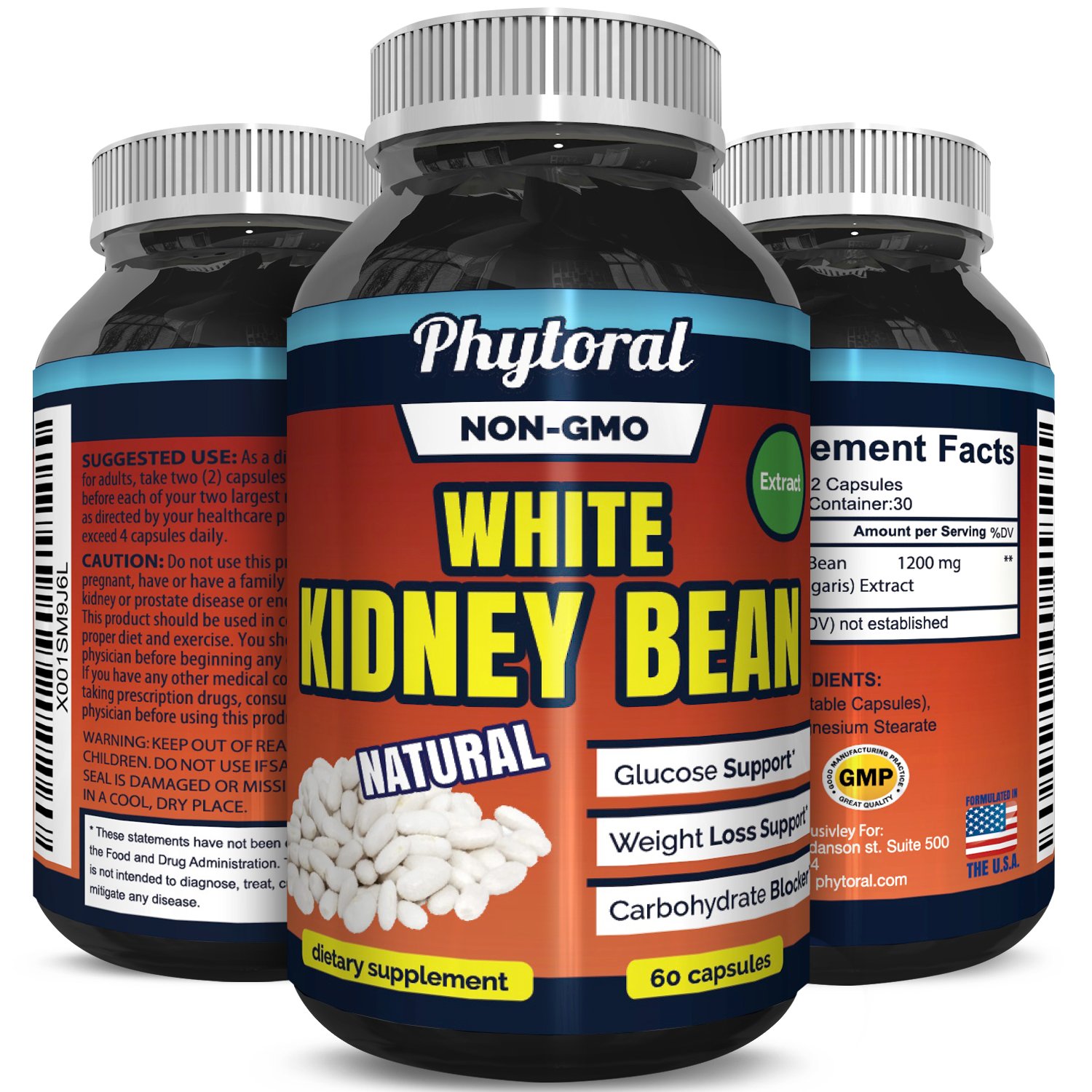 White Kidney Bean Supplement Pills 100 Pure Extract Starch amp Carb Blocker W eBay