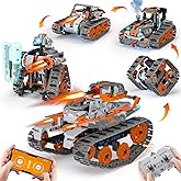 5in1 STEM Building Toys for Kids 6-14, Remote & APP Controlled Mech Robots/Heavy Tanks/Tracked Racer STEM Building Kit for Kid Science Learning, 552 Pcs DIY Erector Sets Gifts for Boys & Girls