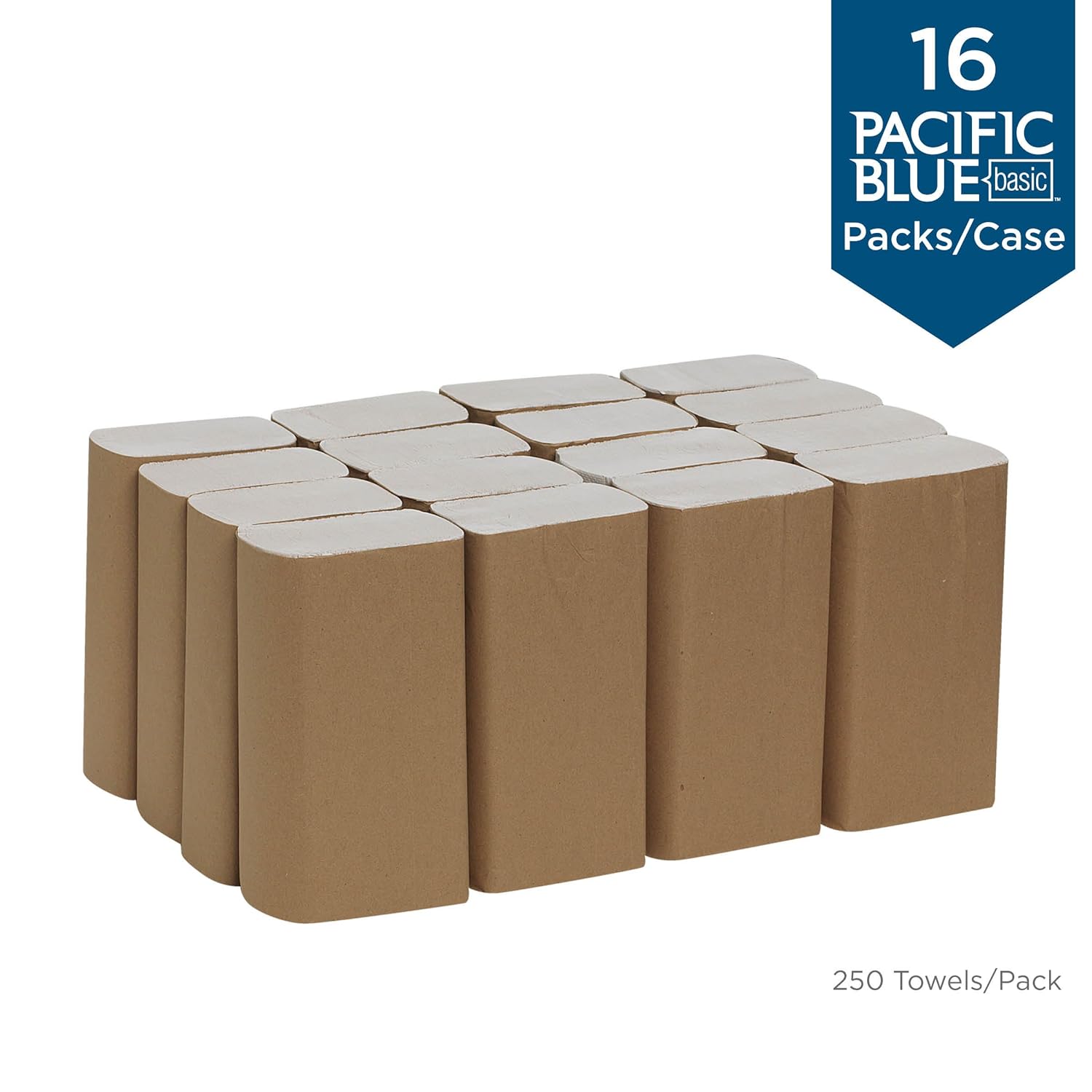 Pacific Blue Basic Multifold Paper Towels (Previously Branded Acclaim) by GP PRO (Georgia-Pacific), White, 20204, 250 Towels Per Pack, 16 Packs Per Case: Trifold Paper Towels: Industrial & Scientific