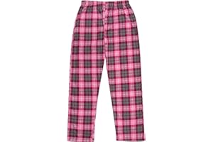 North 15 Girl's Super Cozy Minky Fleece Plaid Lounge Pants (7-14)