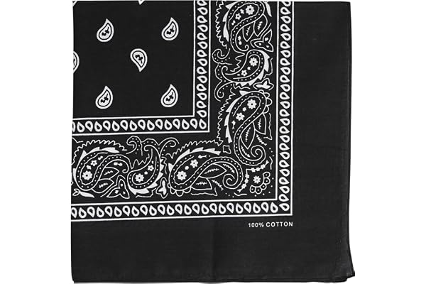One Piece Novelty Bandanas Paisley Cotton Handkerchief……