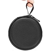 Ginsco Mini-Portable Hard Shell Earbuds Case for Apple EarPods Headphones USB-C Wired Ear Buds/Samsung Galaxy Wired Earbuds, Travel Case for Earphones Earplugs (1, Black-Double Strand)