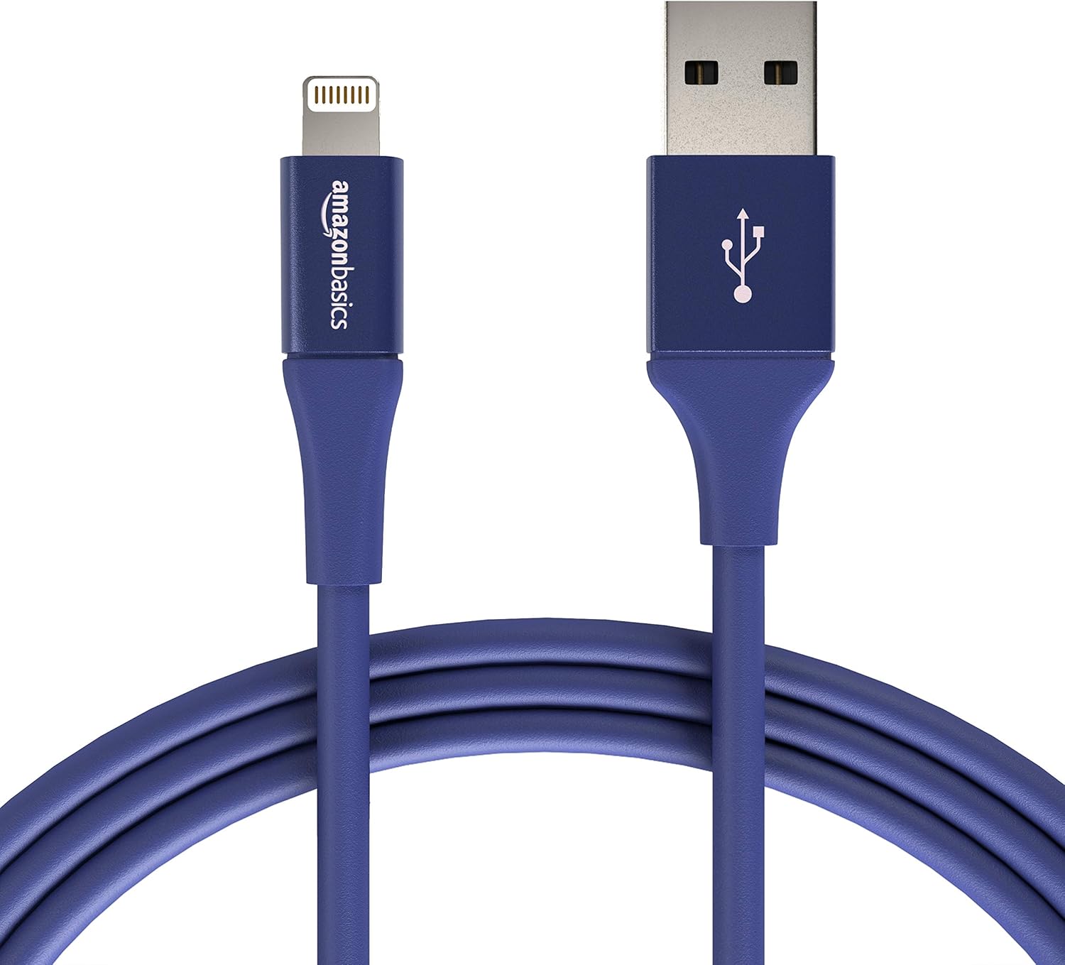 AmazonBasics USB A Cable with Lightning Connector, Premium Collection - 6 Feet (1.8 Meters) - Single - Blue