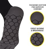 Optimum Classico Junior Socks Moisture-Wicking Cushioned Black 3-6 view 4