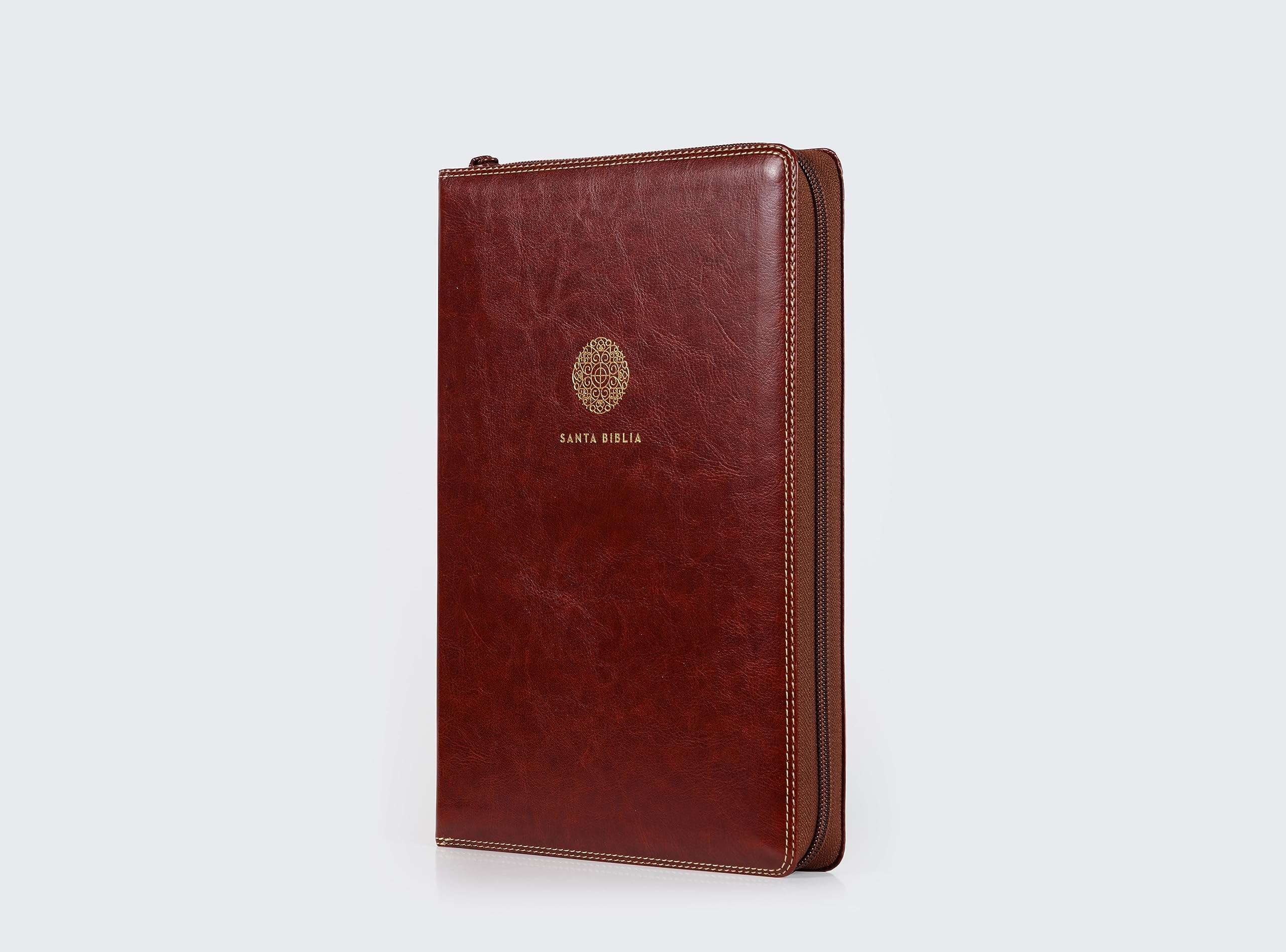 RVR60, Santa Biblia, Letra Supergigante, Leathersoft, Café, con Cierre, Comfort Print (Spanish Edition)