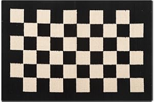 GRANNY SAYS Front Door Mat Indoor, 24" x 36" Non Slip Door Mats, Washable Doormat, Low Profile Indoor Mats for Entrance, Chec