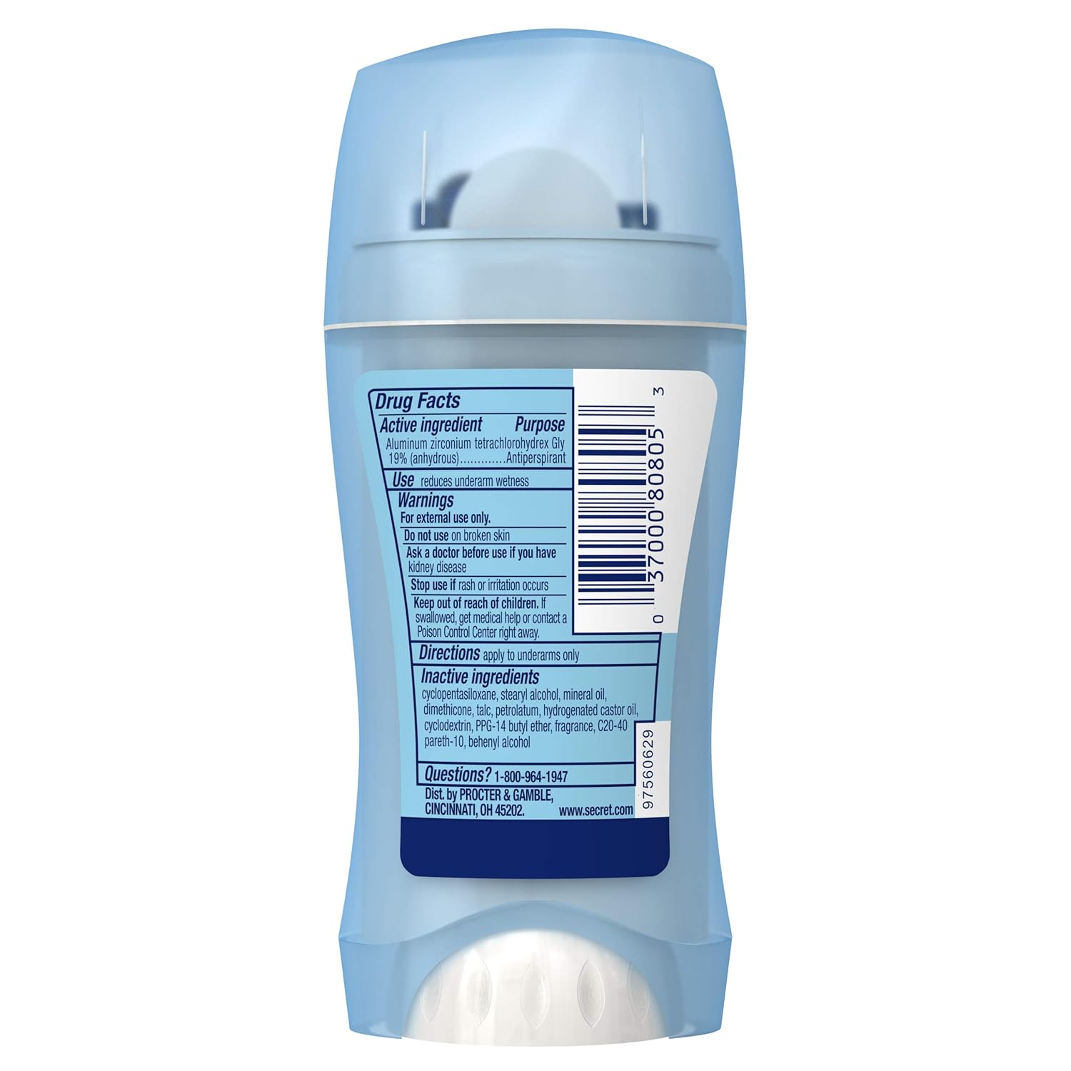 Secret Outlast Invisible Solid Antiperspirant Deodorant for Women, Completely Clean, 2.6 oz, pack of 3 : Beauty
