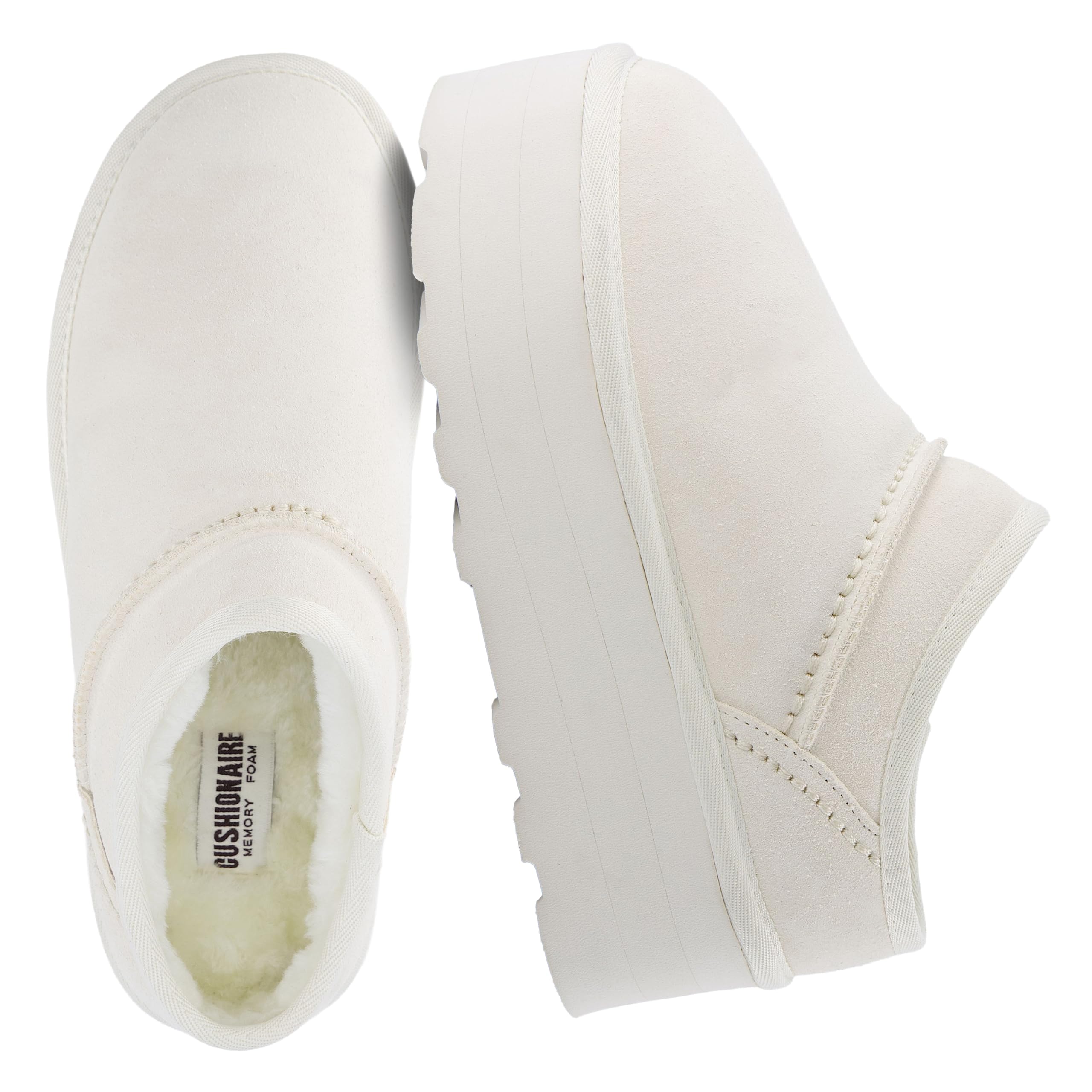 CUSHIONAIRE Women's Huggy Genuine Suede cozy mule