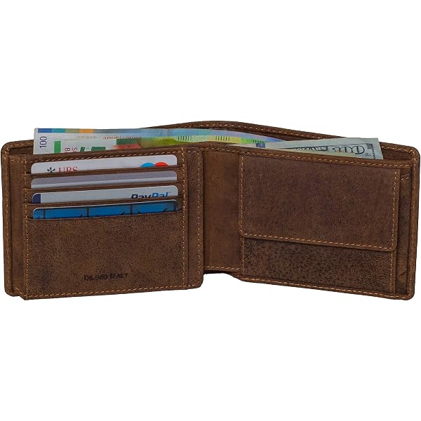 LYOOMALL Wallet for Men, Large Capacity Genuine Leather RFID