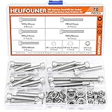HELIFOUNER 70 Pieces M8 x 30mm /35mm /40mm /45mm