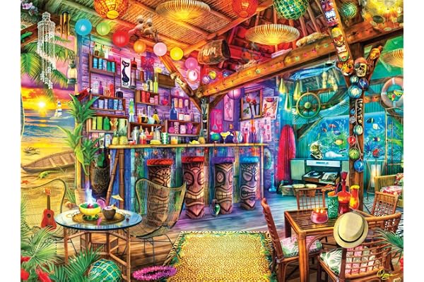 Buffalo Games - Aimee Stewart - Tiki Beach Sunset - 1000 Piece Jigsaw Puzzle