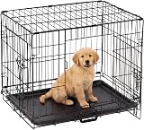 Vivo Technologies 24'' Small Dog Crate 2 Doors Front Side Tray Portable
