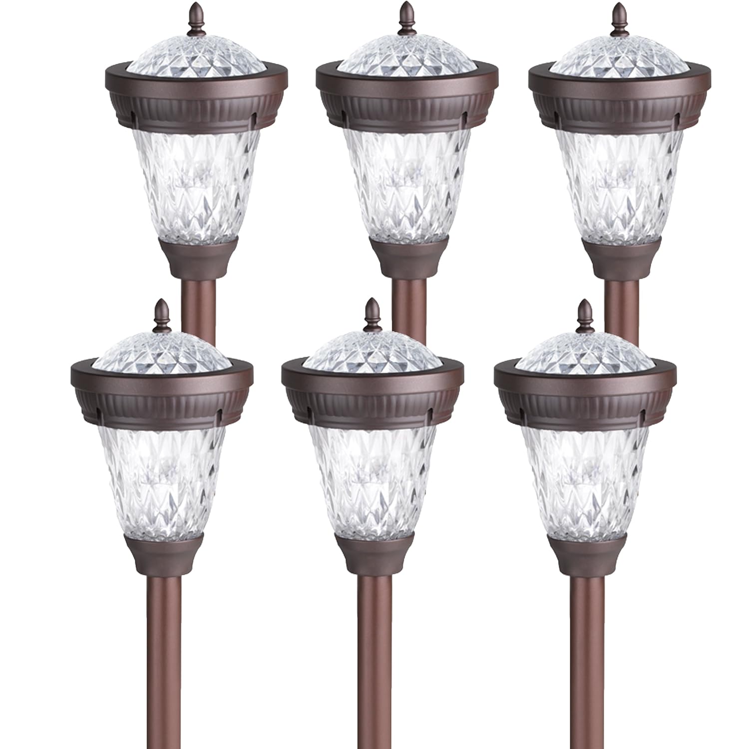Westinghouse Bastille II Solar LED Stake Light, Bronze, 6-Pack