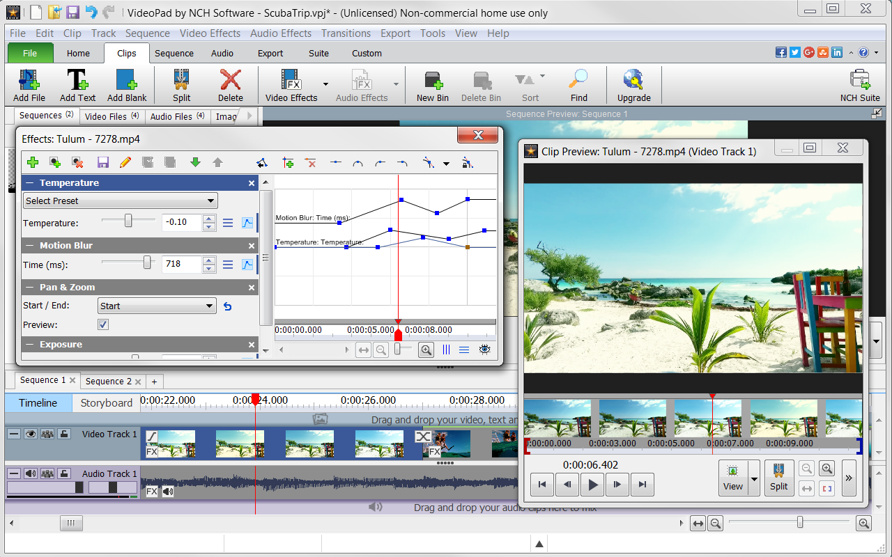 VideoPad Video Editor Free - Create Stunning Movies and Videos with Effects and Transitions [Download] - Thumbnail 5