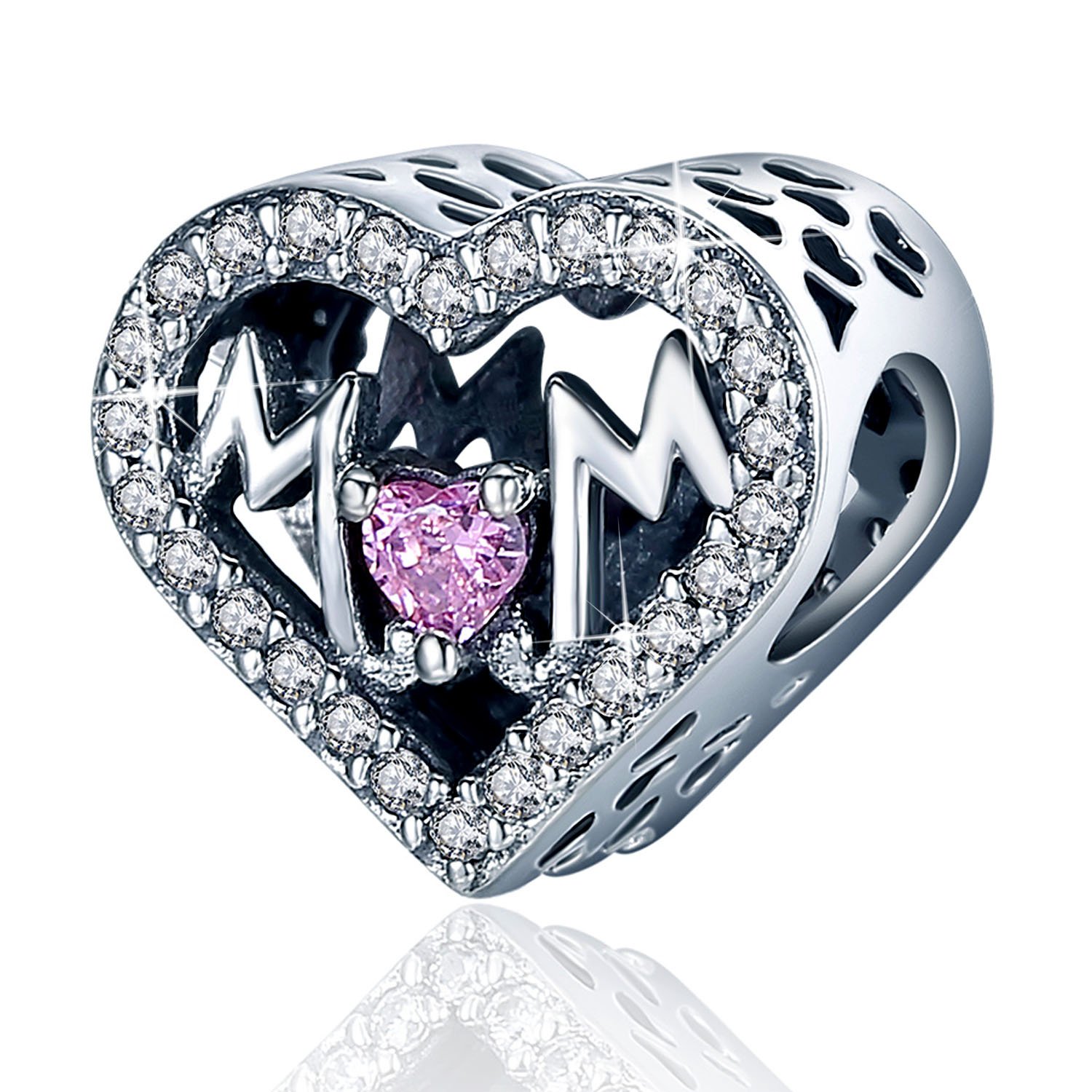 Buy 925 Sterling Silver Mom Bead Charms 