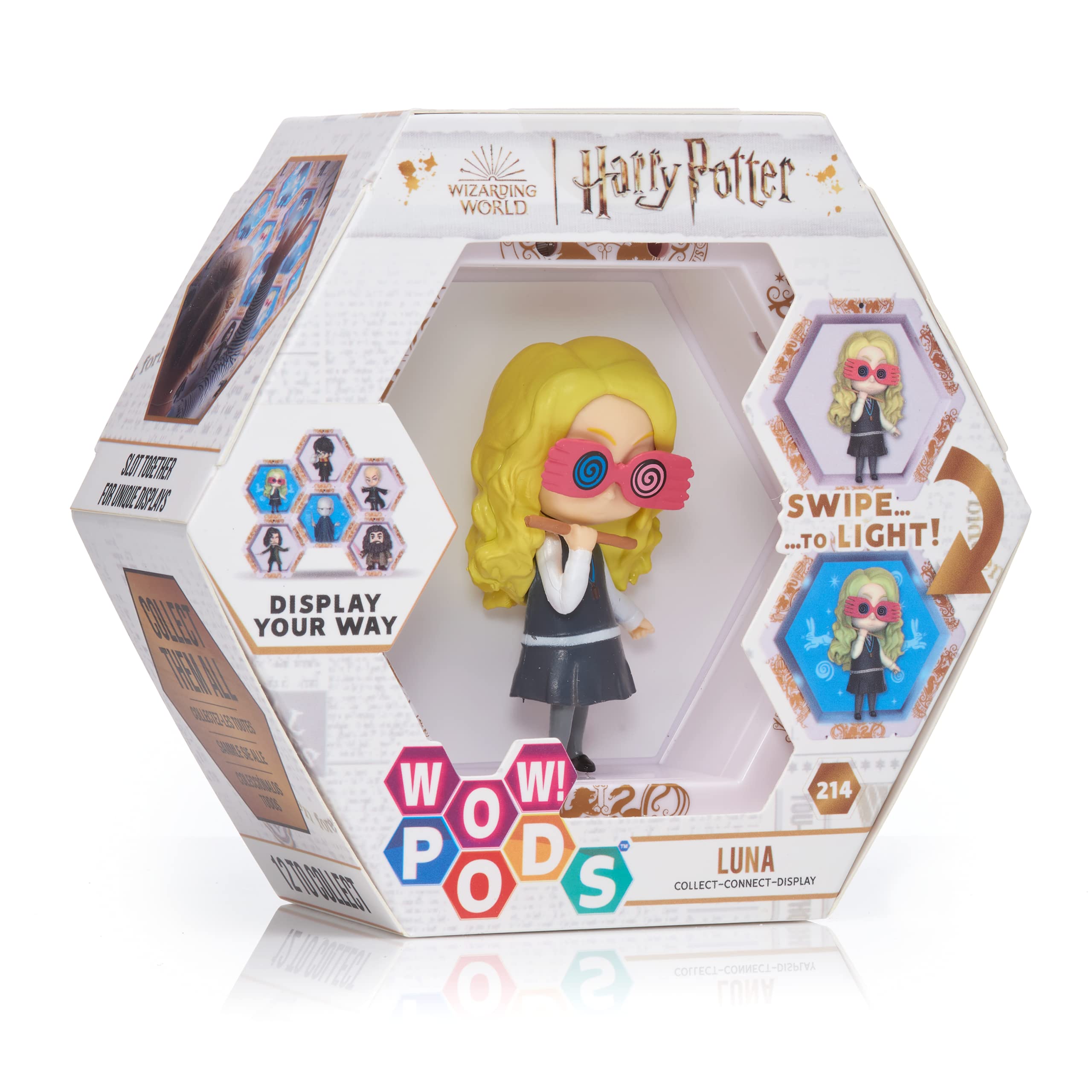 WOW! PODS Harry Potter Wizarding World Light-Up Bobble-Head | Official Collectable Toy Luna Lovegood with Mystery Light Reveal | Collect Connect and Display | Number 214 in Collection