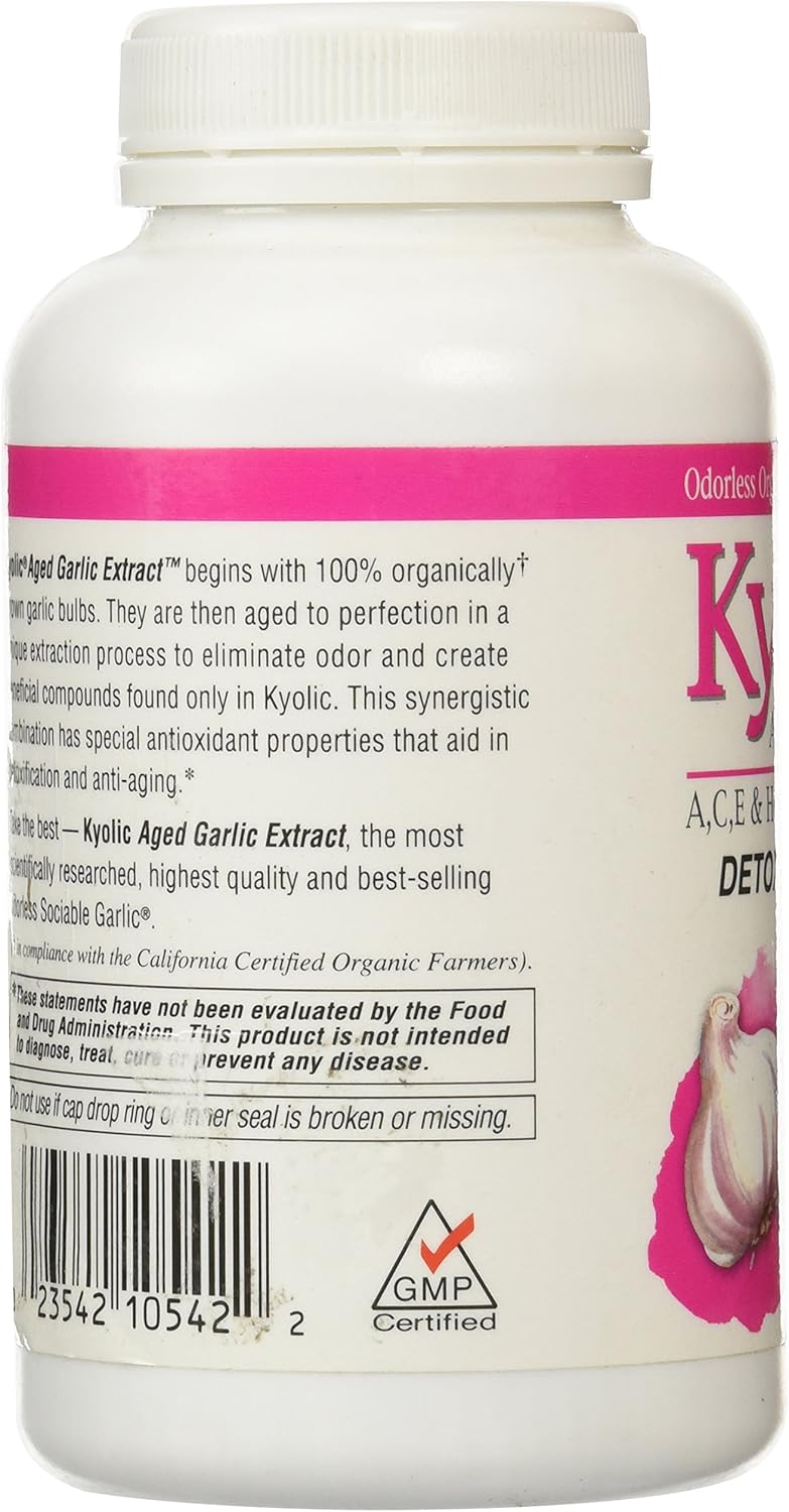 Kyolic Formula 105 Aged Garlic Extract Detox and Anti-Aging (100-Capsules): Health & Personal Care