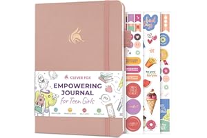 Clever Fox Empowering Journal for Teen Girls – Guided Self-Love Diary with Prompts – Gratitude & Manifestation Notebook, Teenage Gifts (Rose Gold)