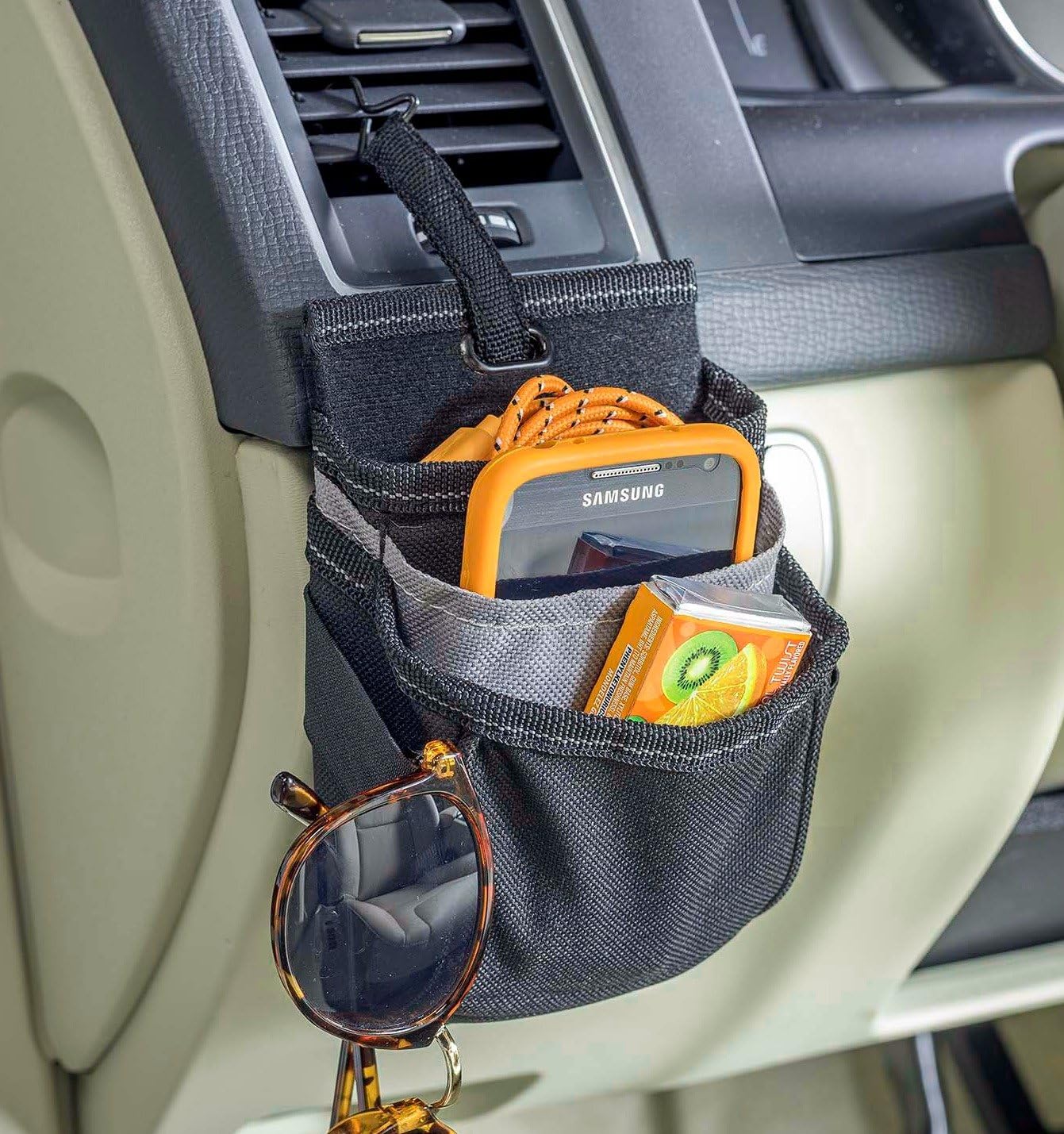 High Road DriverPockets Patterned Air Vent Phone Holder and Auto Dash Organizer (Black): Automotive