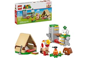 LEGO Super Mario Captain Toad’s Camp Building Toy - Pretend Play Set for Kids, Ages 6+ - Building Blocks for Boys & Girls W/Toad, Goomba, & Turnip Toy Figures - Gift Idea for Birthdays - 72040